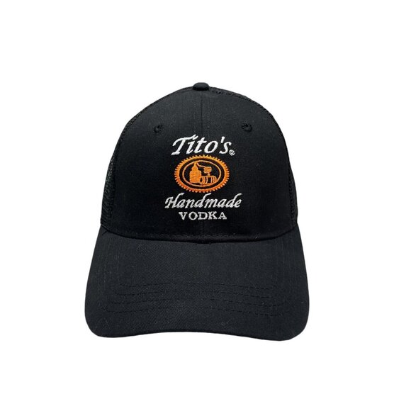 Titos Handmade Vodka Travis Mesh Trucker Snapback Hat Cap Black - Picture 1 of 8